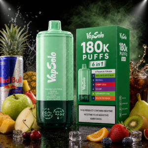 VapSolo 180K Puffs 6in1 Pineapple Apple Pear eldobható vape – 6 íz egy készülékben