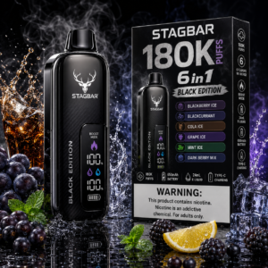 Stagbar 6in1 180.000 Puff Black Edition eldobható vape